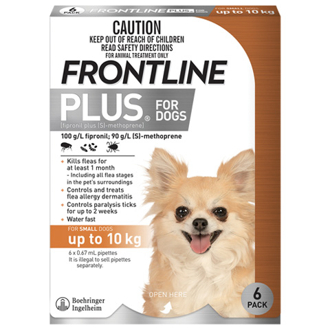 Frontline Plus dog small back